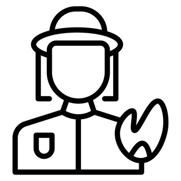 Firefighter Male icon vector image. Can be used for Emergency Service.