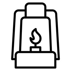 Obraz premium Camping Lamp icon vector image. Can be used for Lighting.