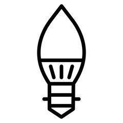 Fototapeta na wymiar Candle Bulb icon vector image. Can be used for Lighting.