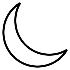 Moon icon vector image. Can be used for Lighting.