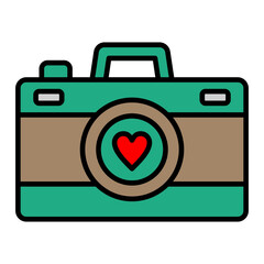   Photo Camera line filled icon