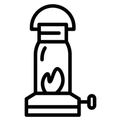 Oil Lamp icon vector image. Can be used for Lighting.