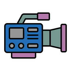   Video Camera line filled icon