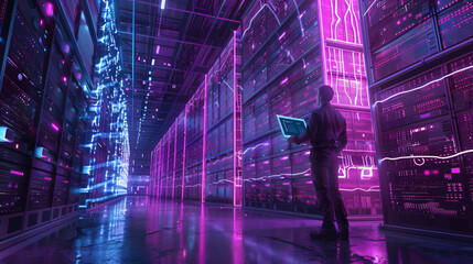 Futuristic D Concept Big Data Center Chief Technolo