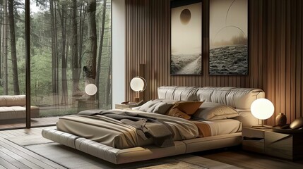  a bedroom with bedroom furniture