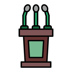   Microphone line filled icon