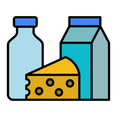  Dairy Products line filled icon