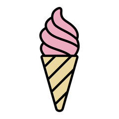   Ice Cream line filled icon