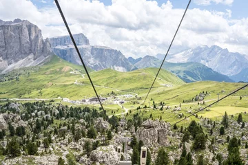 Foto op Plexiglas Telecabina Sassolungo, South Tyrol, Italy © robertdering