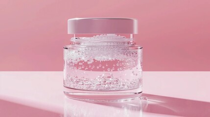 Cosmetic product for women on a pink background