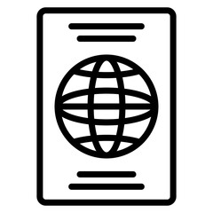 Passport icon vector image. Can be used for World Refugee Day.