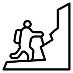 Climbing icon vector image. Can be used for Fitness.
