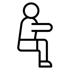 Squat icon vector image. Can be used for Fitness.