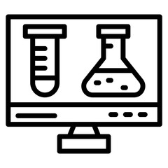 Lab Monitor icon vector image. Can be used for Virtual Lab.