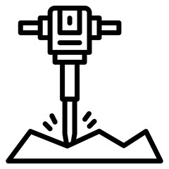 Demolition Hammer icon vector image. Can be used for Construction Vehicles.