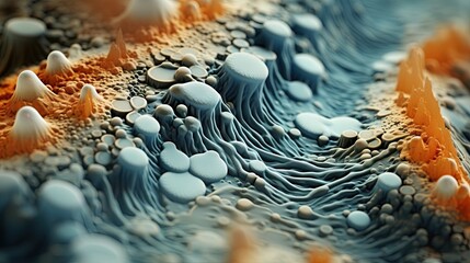 Mold microscopic texture. Natural mold background macro shot. Ai Generative