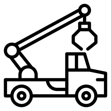 Grapple Truck icon vector image. Can be used for Construction Vehicles.