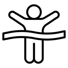 Crossed Finish Line icon vector image. Can be used for Track and Field.