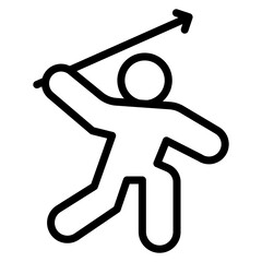 Javelin Throw icon vector image. Can be used for Track and Field.