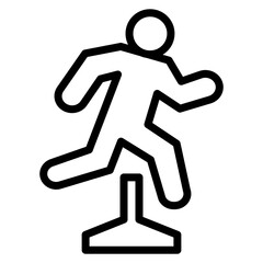 Jumping Athlete icon vector image. Can be used for Track and Field.