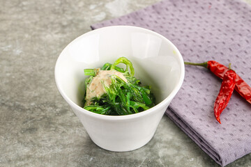 Japanese traditional chuka salad with sesame