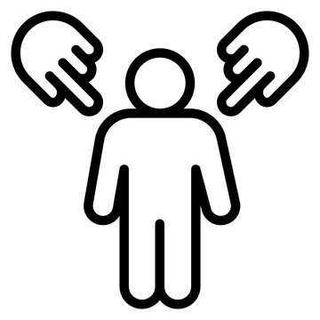 Prejudice icon vector image. Can be used for Bullying in Society.