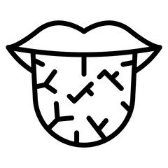 Dry Mouth icon vector image. Can be used for Allergy Symptoms.