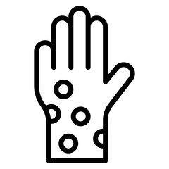 Hives icon vector image. Can be used for Allergy Symptoms.