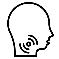 Throat Itching icon vector image. Can be used for Allergy Symptoms.