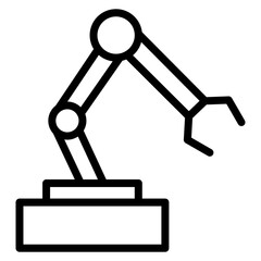 Industrial Robot icon vector image. Can be used for Robotics.