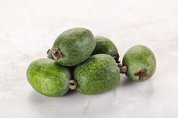 Fresh sweet juicy ripe feijoa