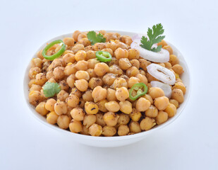 Spicy and Cooked Chickpeas or Chana Chaat