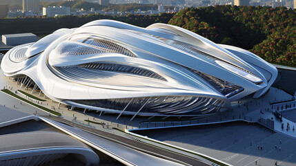 Futuristic sports stadiums