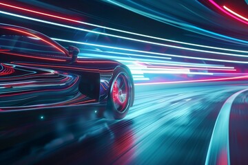 Glowing Metropolis: Timelapse Journey Through a City Bathed in Futuristic Light Trails