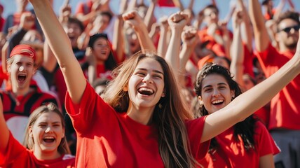Football fans cheer for their favorite teams for great performances.