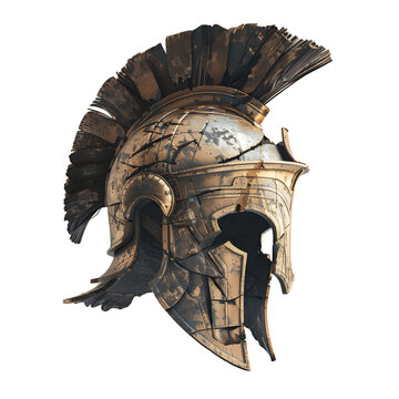 Roman helmet isolated on transparent background