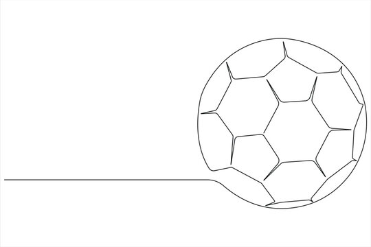 Football vector continuous one line art drawing illustration minimalist design