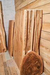 Furniture countertops. Factory for the manufacture of wooden furniture. High quality photo