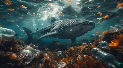 Fototapeta premium fish in the sea, shark