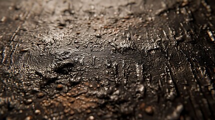 Dark brown grunge texture with cracks and rough surface. - Powered by Adobe
