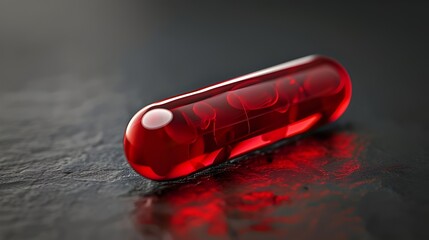 red pills on table - obrazy, fototapety, plakaty