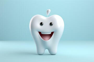 Smiling happy white tooth. Dental mouth. Generate Ai