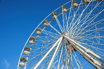 Fototapeta premium Ferris wheel in Eger,Hungary.Summer season.