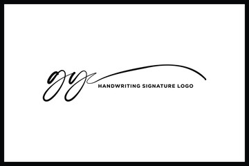 GY initials Handwriting signature logo. GY Hand drawn Calligraphy lettering Vector. GY letter real estate, beauty, photography letter logo design.