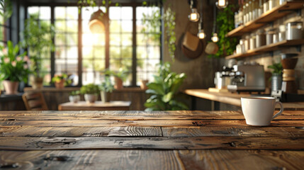 Fototapeta premium cafe in the garden, cup of coffee