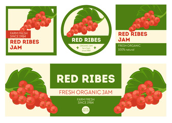 Red Ribes Berry Jam Label