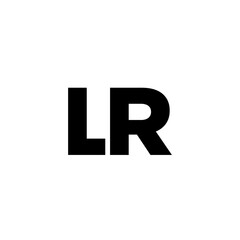 Letter L and R, LR logo design template. Minimal monogram initial based logotype.