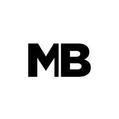 Obraz premium Letter M and B, MB logo design template. Minimal monogram initial based logotype.