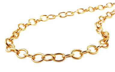 Chain of Gold isolated on transparent Background