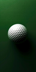 Abstract Elegance: Golf Ball on Curved Green Waves, created with Generative AI technology